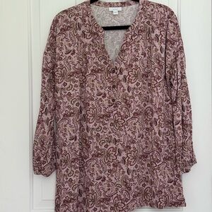 J. Jill viscose Paisley Print Women's Top